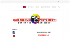 Desktop Screenshot of clickandflickphotobooth.com